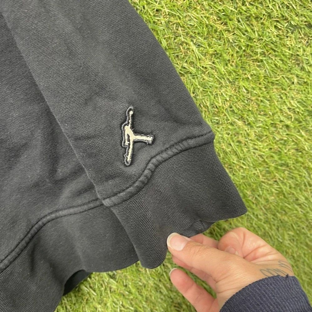 Nike Air Jordan Sweatshirt Mens 2XL Crewneck Black Pullover y2k Jumpman